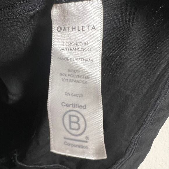 Athleta Pacifica Black Short Sleeve Swim Surf Athletic Tee Size Medium - Picture 9 of 9